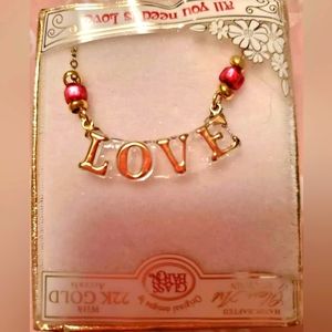 LOVE Necklace 22K Gold Accents